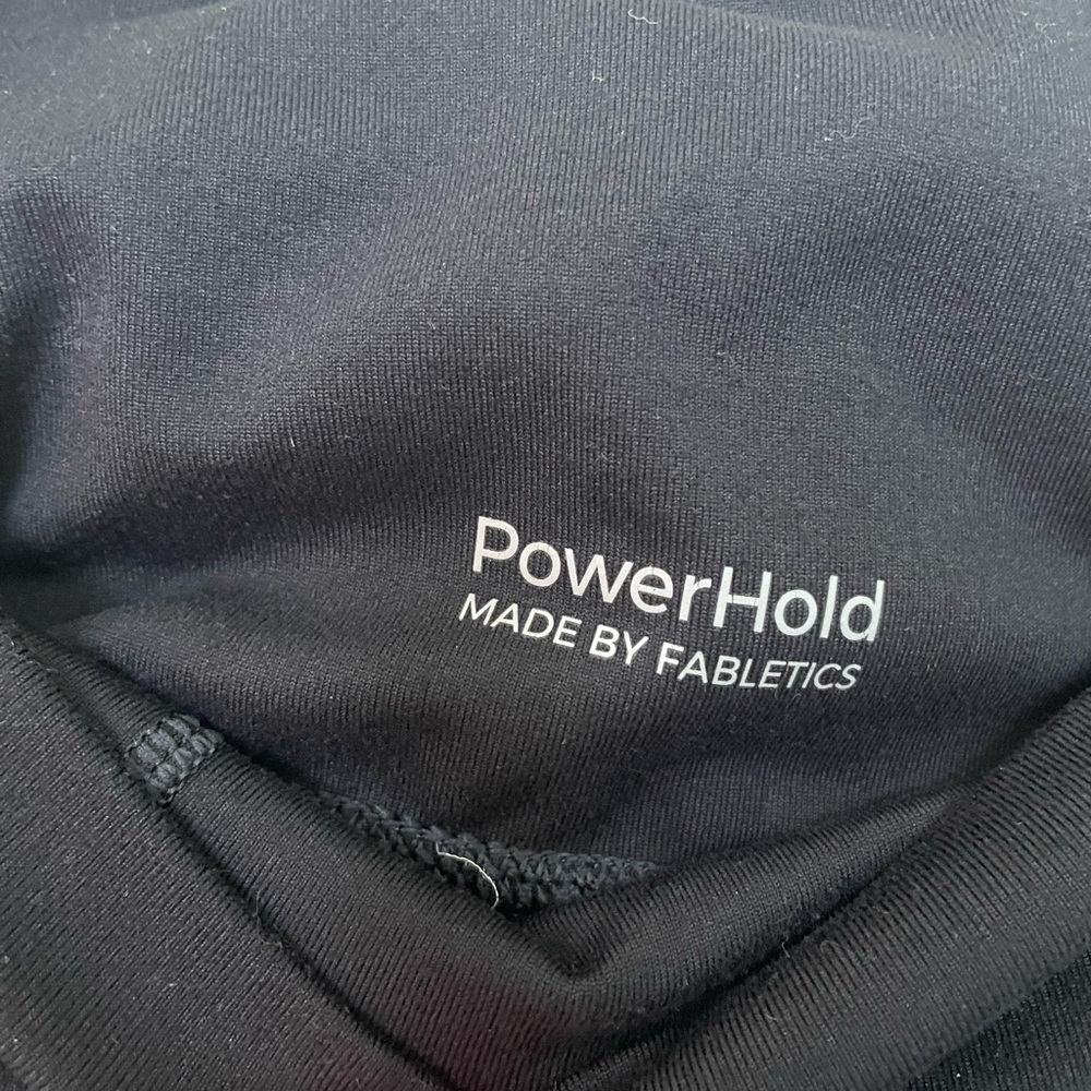 Fabletics Powerhold Black 8” Bike Shorts - Picture 2 of 4